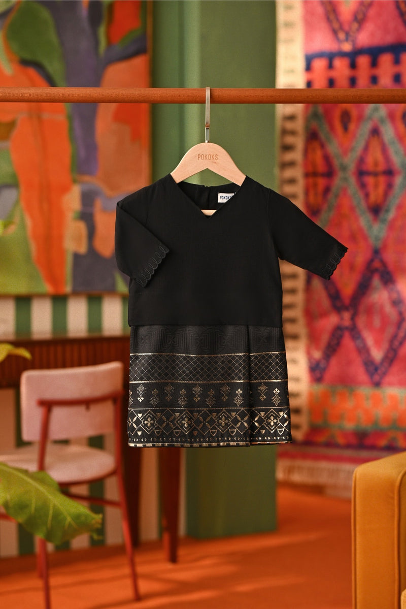 The Rasa Cinta Babies Kurung - Black