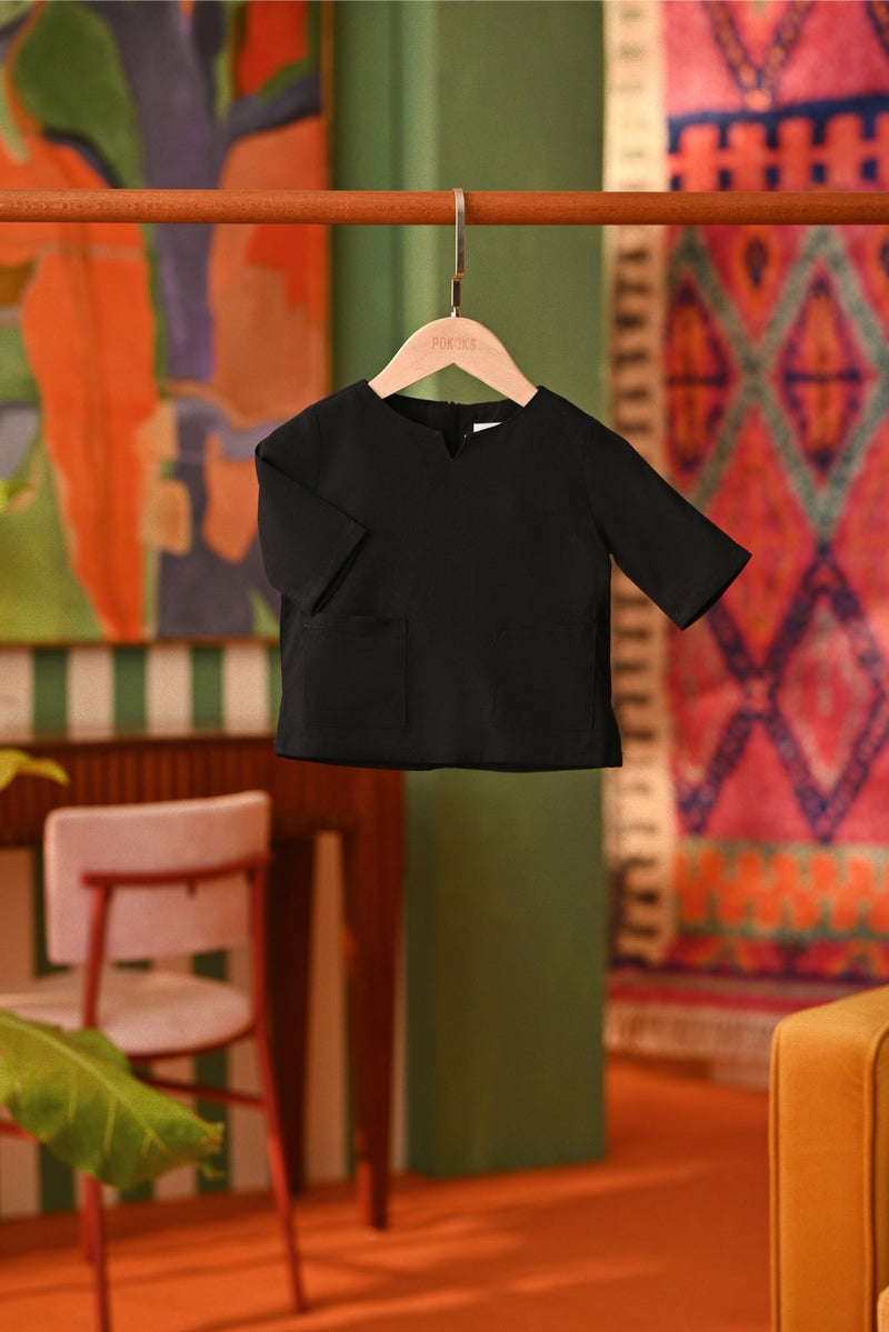 The Rasa Cinta Babies Kurta - Black