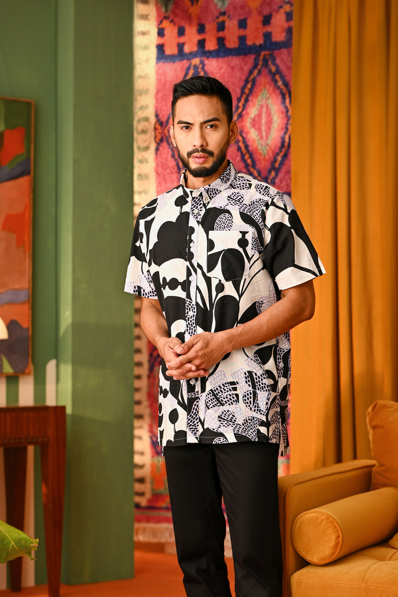 The Rasa Cinta Men Batik Shirt - Taro