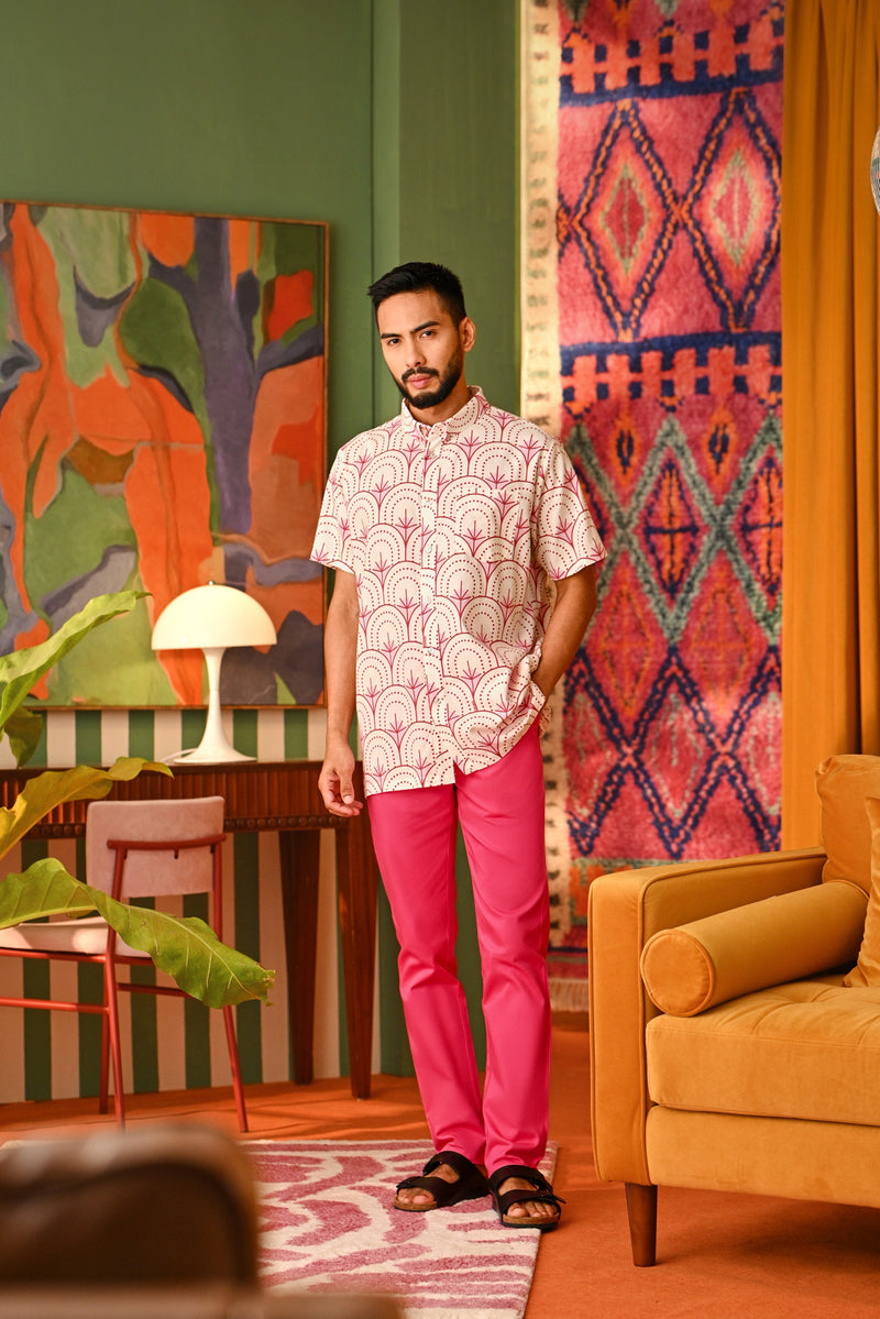 The Rasa Cinta Men Batik Shirt - Sakura