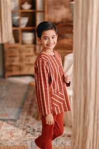 The Bay Kurta - Terracotta Checked