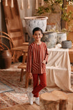 The Bay Kurta - Terracotta Checked