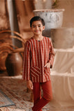 The Bay Kurta - Terracotta Checked