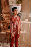 The Bay Kurta - Terracotta Checked