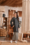 The Bay Summer Kurung Top - Black Stripe