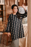 The Bay Summer Kurung Top - Black Stripe