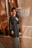 The Bay Summer Kurung Top - Black Stripe