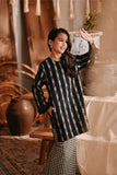 The Bay Summer Kurung Top - Black Stripe