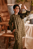 The Bay Summer Kurung Top - Olive Stripe