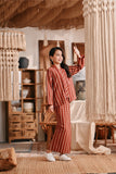 The Bay Broderie Kebaya - Terracotta Checked