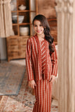 The Bay Broderie Kebaya - Terracotta Checked