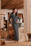 The Bay Women Broderie Kebaya Top - Black Checked