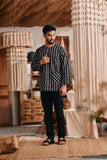 The Bay Men Kurta - Black Checked