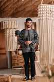 The Bay Men Kurta - Black Checked