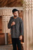 The Bay Men Kurta - Black Checked