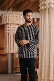 The Bay Men Kurta - Black Checked