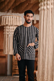 The Bay Men Kurta - Black Checked