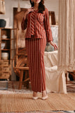 The Bay Women Folded Skirt - Terracotta Checked