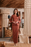 The Bay Women Broderie Kebaya - Terracotta Checked