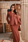 The Bay Women Broderie Kebaya - Terracotta Checked