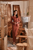 The Bay Women Broderie Kebaya - Terracotta Checked