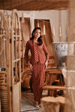 The Bay Women Broderie Kebaya Top - Terracotta Checked