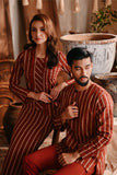 The Bay Women Broderie Kebaya Top - Terracotta Checked