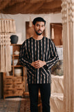 The Bay Men Kurta - Black Stripe