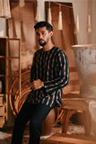 The Bay Men Kurta - Black Stripe