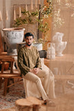 The Bay Men Kurta - Olive Stripe