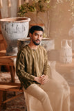 The Bay Men Kurta - Olive Stripe