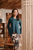 The Bay Women Broderie Kebaya Top - Emerald Green