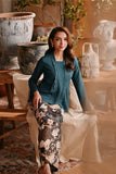 The Bay Women Broderie Kebaya Top - Emerald Green