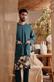 The Bay Men Kurta - Emerald Green