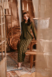 The Bay Women Folded Skirt - Olive Stripe