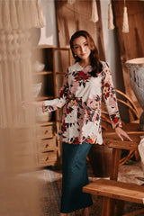 The Bay Women Broderie Kurung Blouse - Blooming