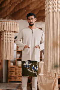 The Bay Men Kurta - Champagne