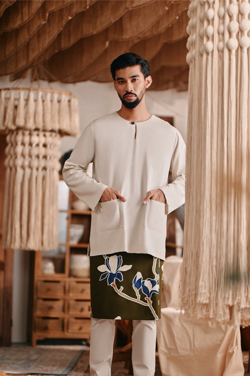 The Bay Men Kurta - Champagne