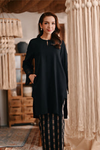 The Bay Women Summer Kurung Top - Black