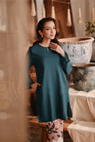 The Bay Women Summer Kurung Top - Emerald Green