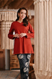 The Bay Women Broderie Kurung Blouse - Terracotta