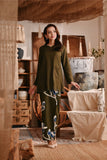 The Bay Women Broderie Kurung Blouse - Olive