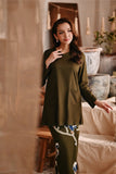 The Bay Women Broderie Kurung Blouse - Olive