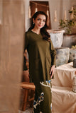 The Bay Women Broderie Kurung Blouse - Olive