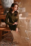 The Bay Women Broderie Kurung Blouse - Olive