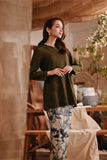 The Bay Women Broderie Kurung Blouse - Olive