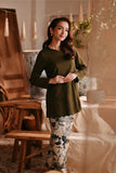 The Bay Women Broderie Kurung Blouse - Olive