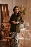 The Bay Women Broderie Kurung Blouse - Olive