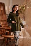 The Bay Women Broderie Kurung Blouse - Olive