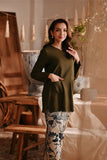 The Bay Women Broderie Kurung Blouse - Olive